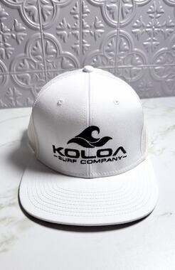 Koloa Surf Classic White Mesh Back Trucker Hat Snapback Adjustable